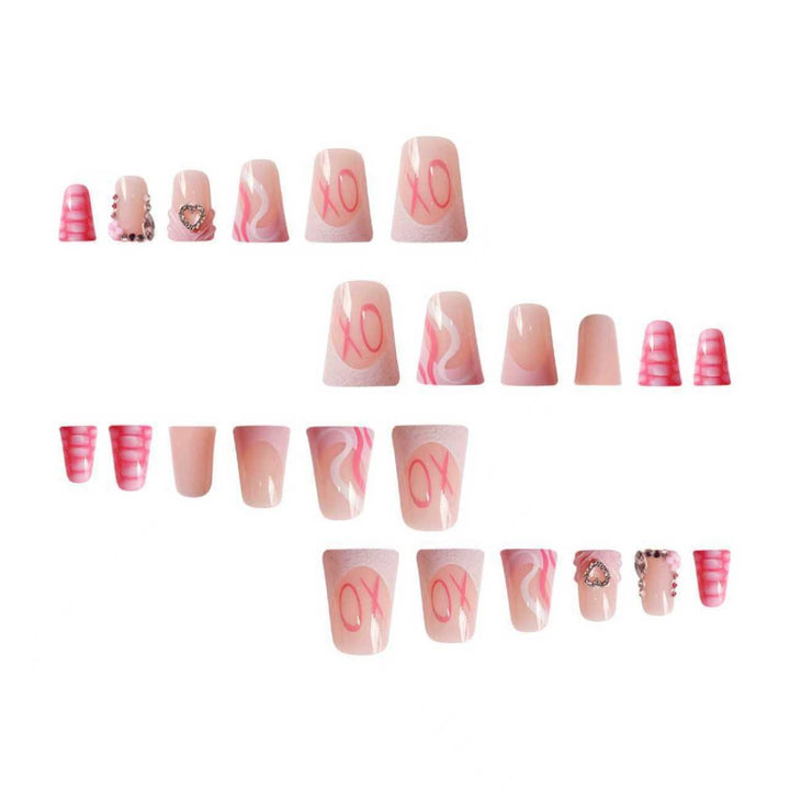 Artistic Heart-Embellished Nail Extensions Kalsten