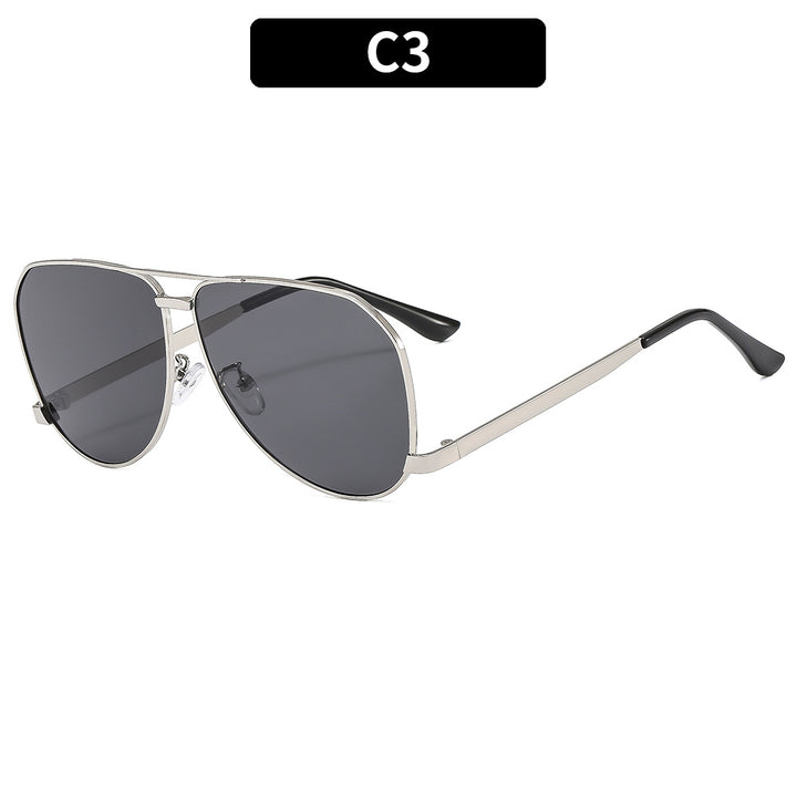 Aviator-Style Shield Sunglasses