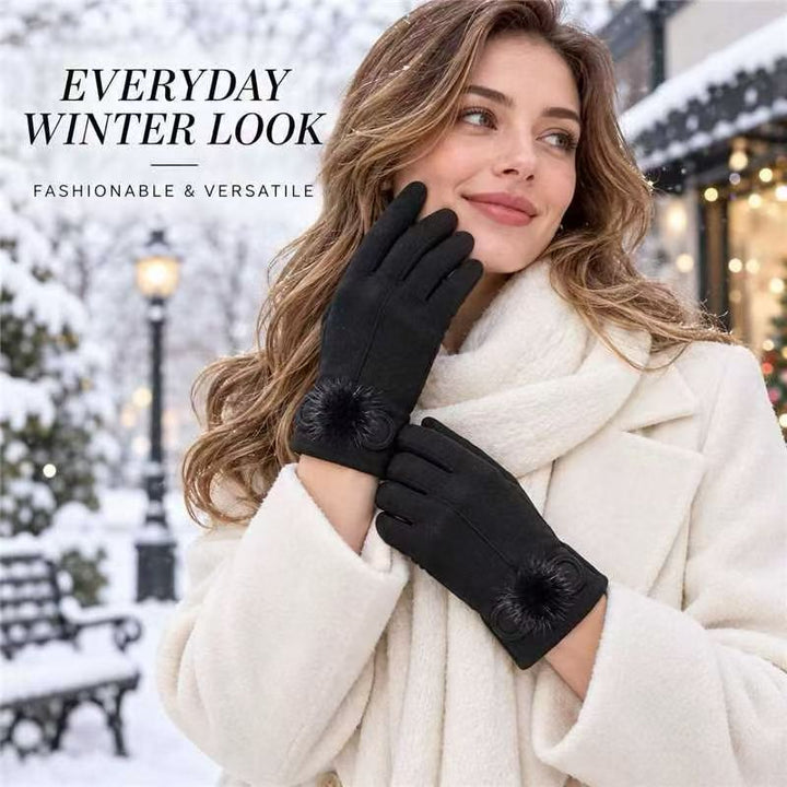 Winter Plaid Pattern Touchscreen Gloves Kalsten