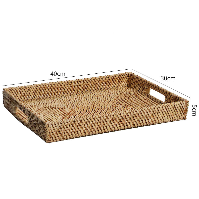 Unisex Rectangular Serving Tray made of natural wicker Kalsten