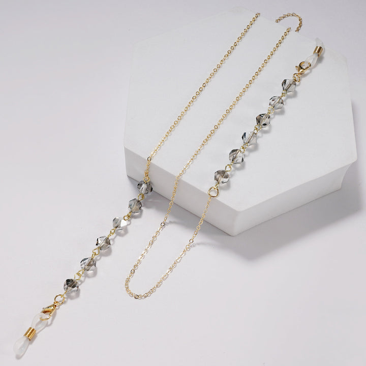 Elegant Crystal-Studded Eyewear Chain Kalsten