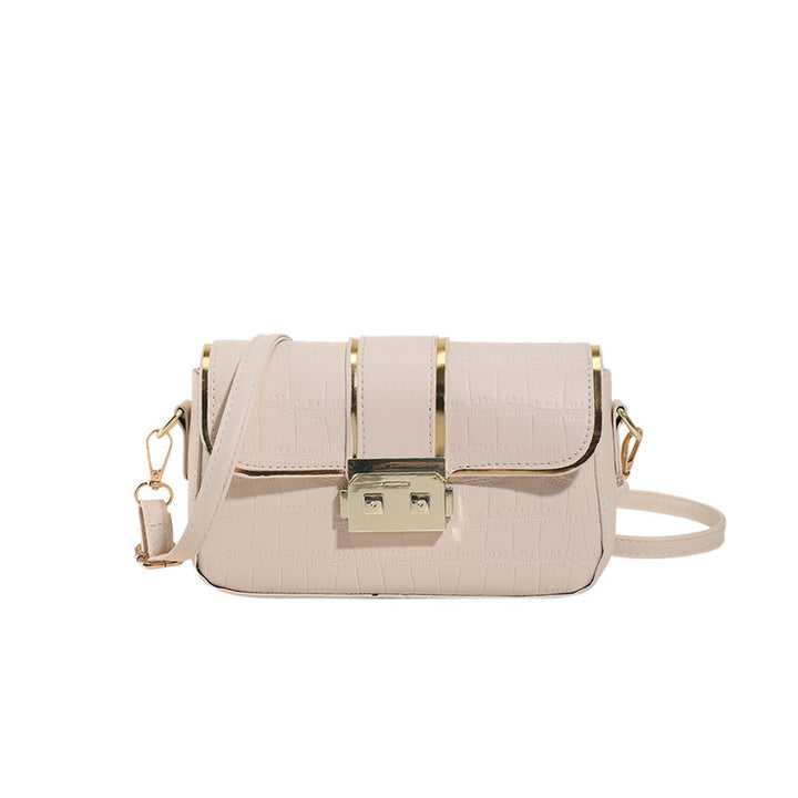 Elegant Crocodile-Textured Crossbody Handbag