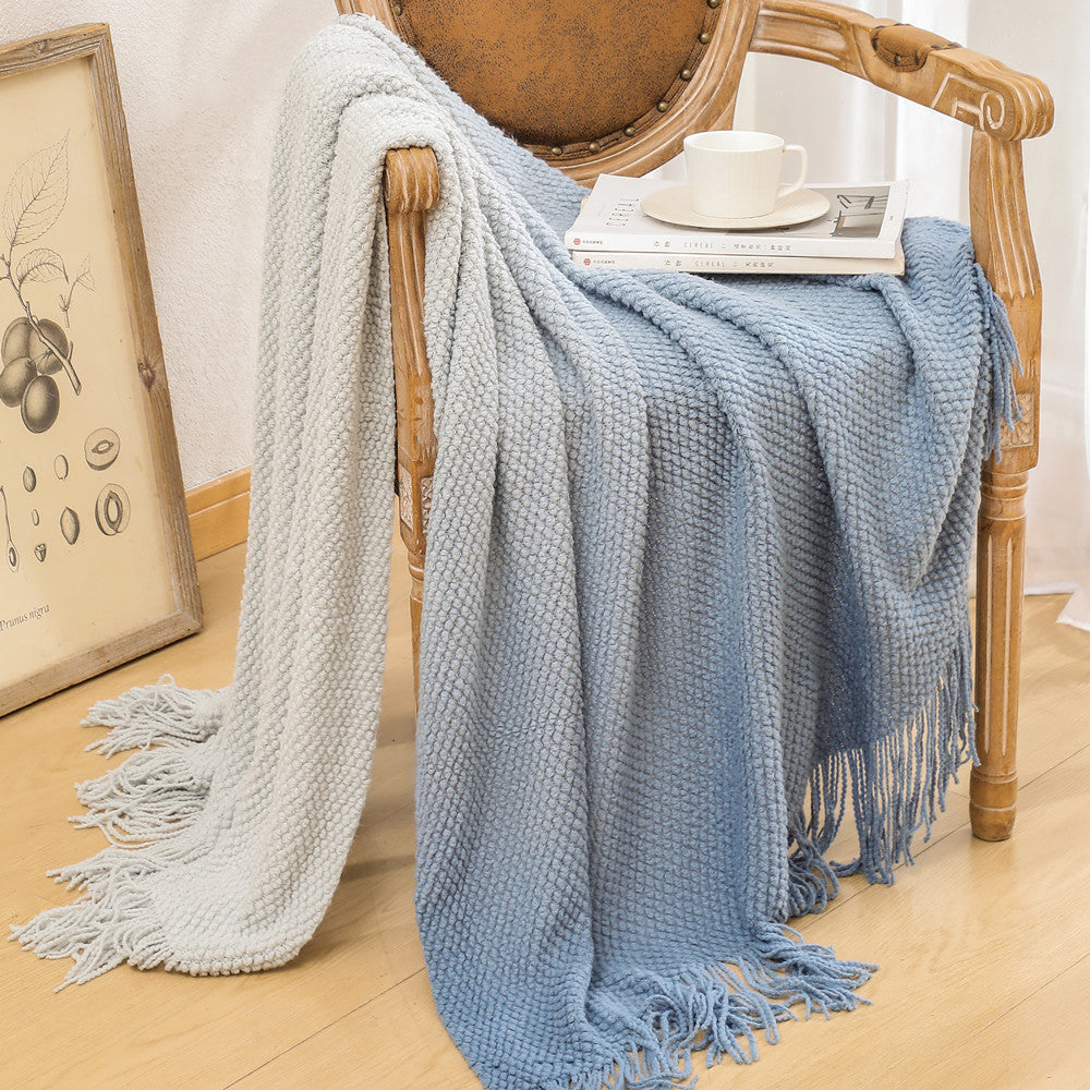 Textured Knit Throw Blanket