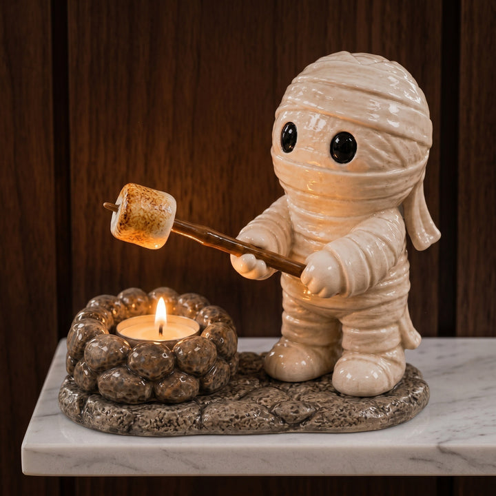 Decorative mummy figure with candle holder Kalsten