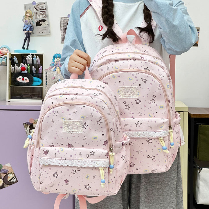 Playful Star-Printed School Backpack Kalsten