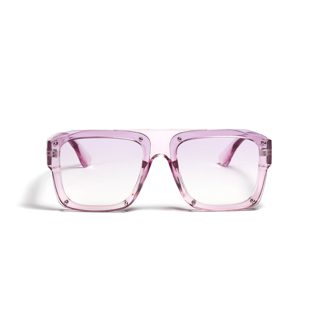 Women's Square Sunglasses with Fashionable Transparent Frame Kalsten