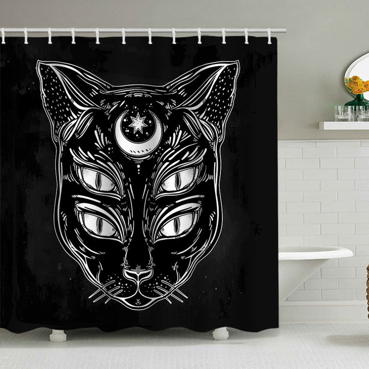 Artistic Dog Illustration Shower Curtain Kalsten