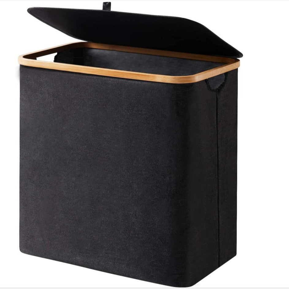 High-quality laundry basket with bamboo lid Kalsten