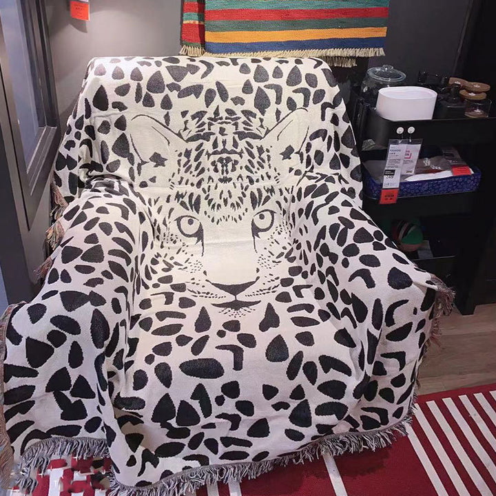 Artistic Leopard Print Throw Blanket