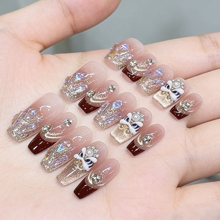 Glamorous Customizable Press-On Nail Art Kalsten