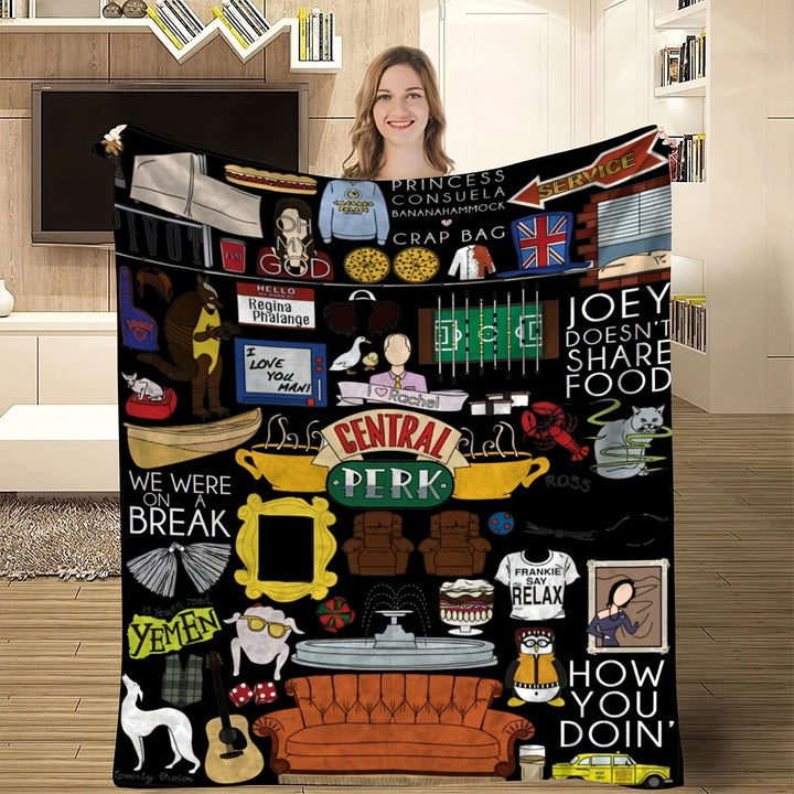 Cozy Graphic Fleece Blanket