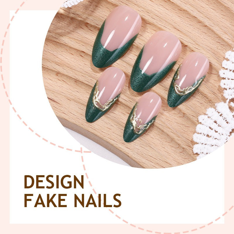 Creative Nail Art Set with Glitter and Lace Accents Kalsten