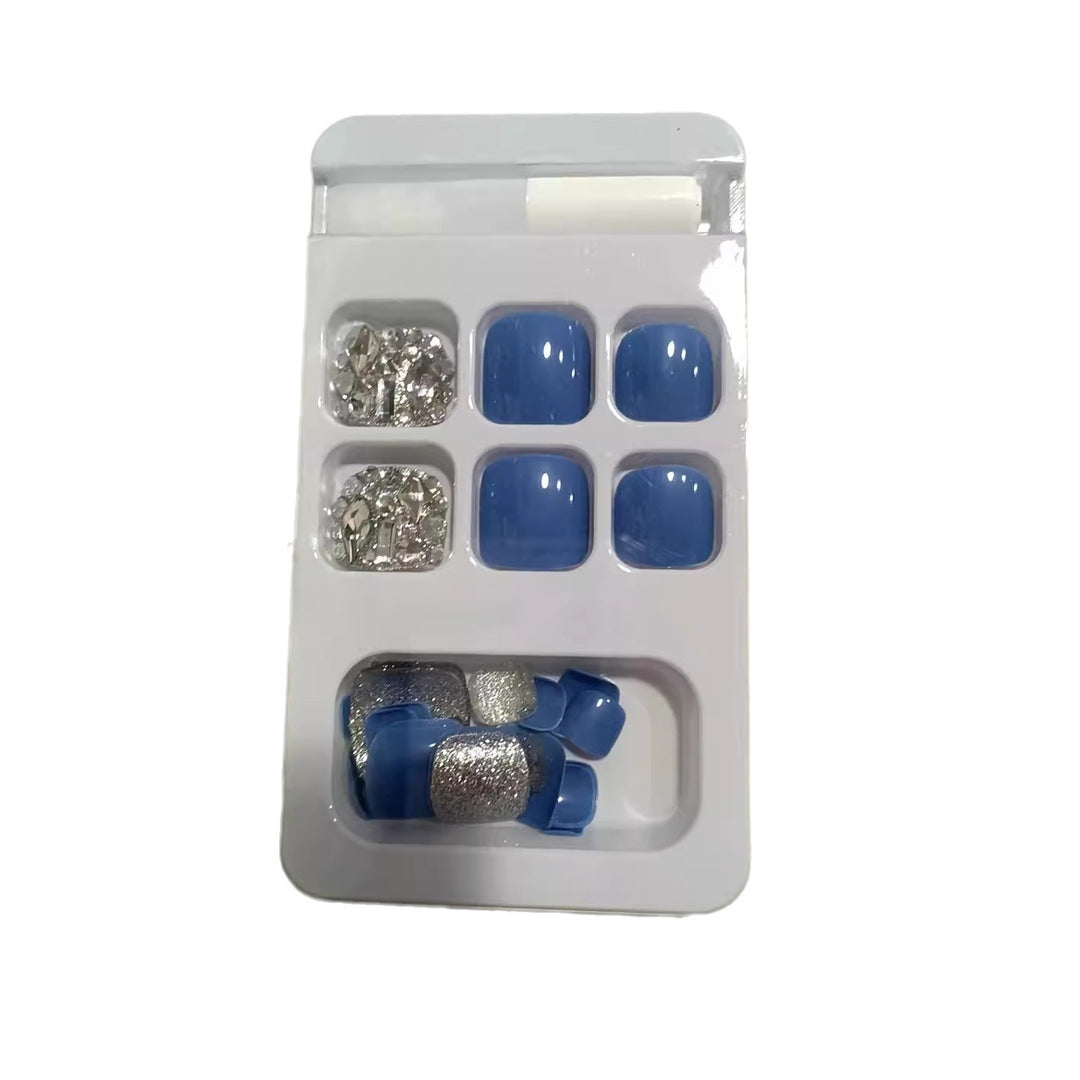 Decorative Press-On Nail Kit with Rhinestone Accents Kalsten