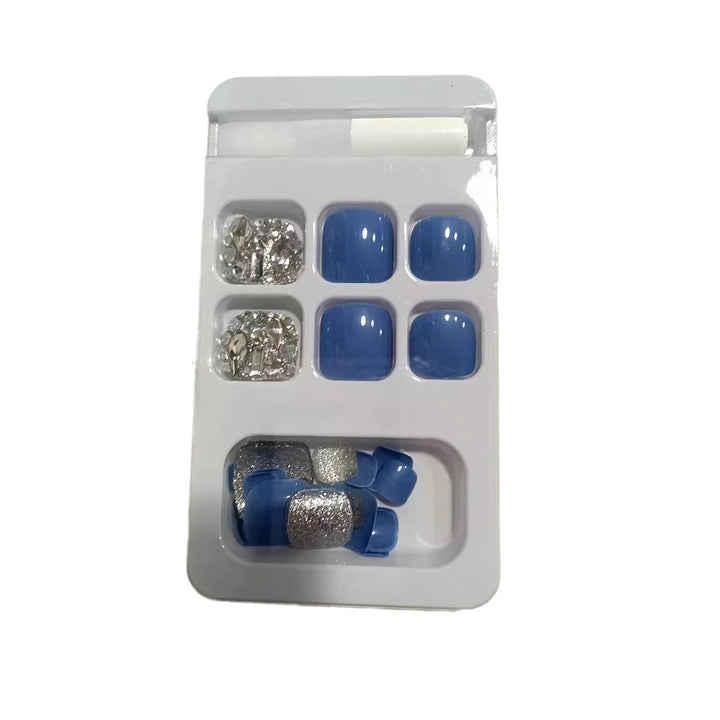 Decorative Press-On Nail Kit with Rhinestone Accents Kalsten