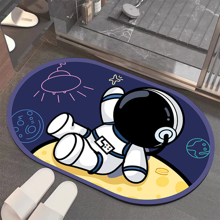 Astronaut-Themed Decorative Area Mat