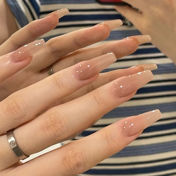Elegant Glossy Nail Extensions Kalsten