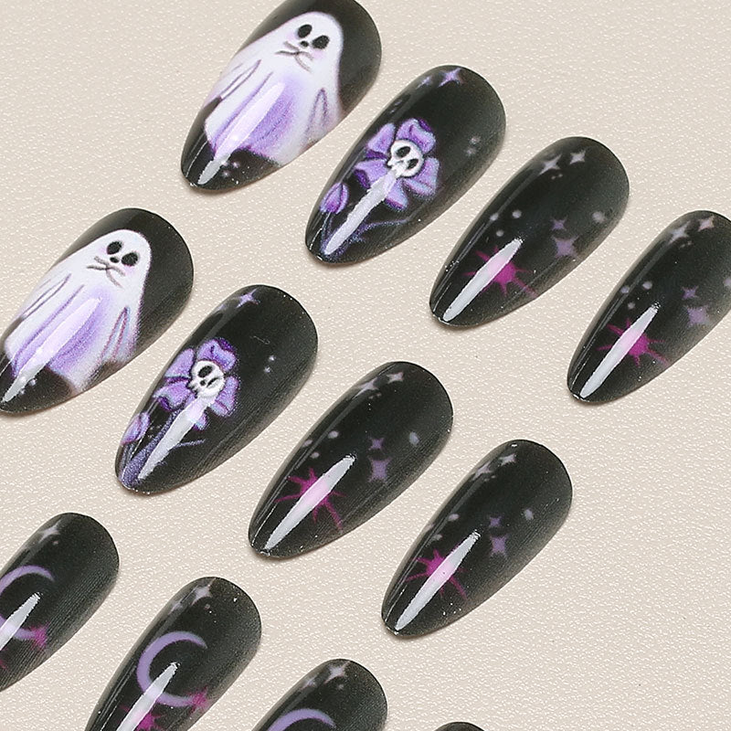 Gothic-Themed Artistic Press-On Nail Set