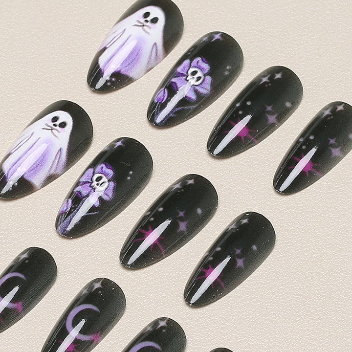 Gothic-Themed Artistic Press-On Nail Set