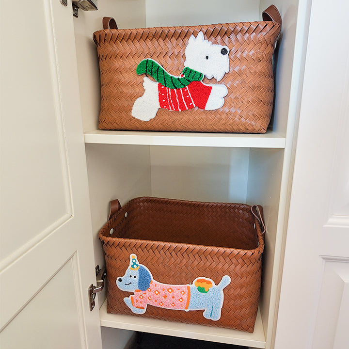 Playful storage basket with animal pattern Kalsten