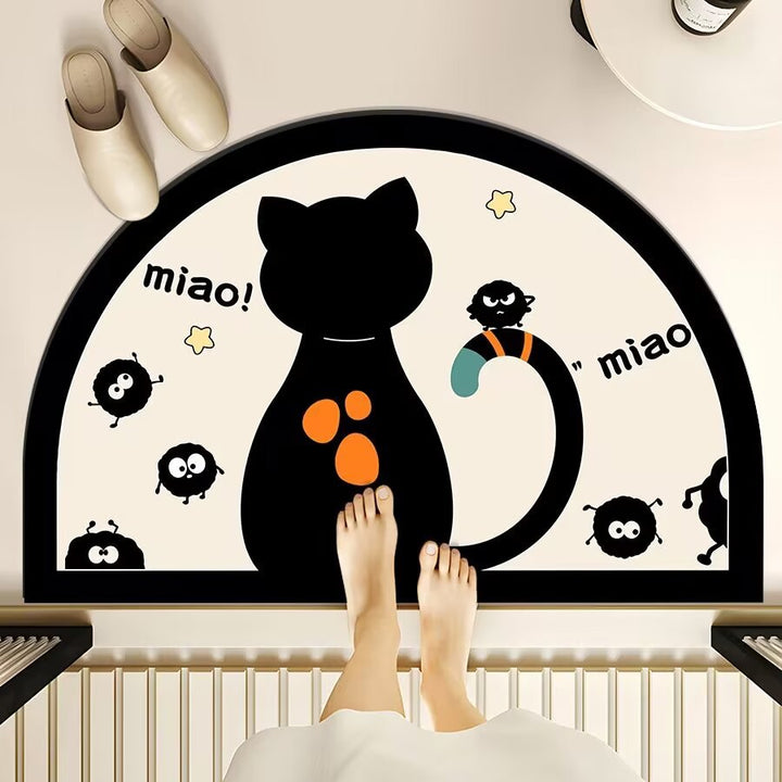 Fun Cat-Themed Bathroom Mat Kalsten