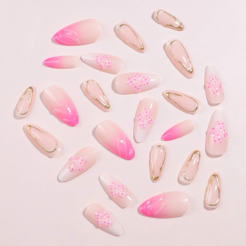 Elegant Ombre Floral Design Press-On Nails Kalsten