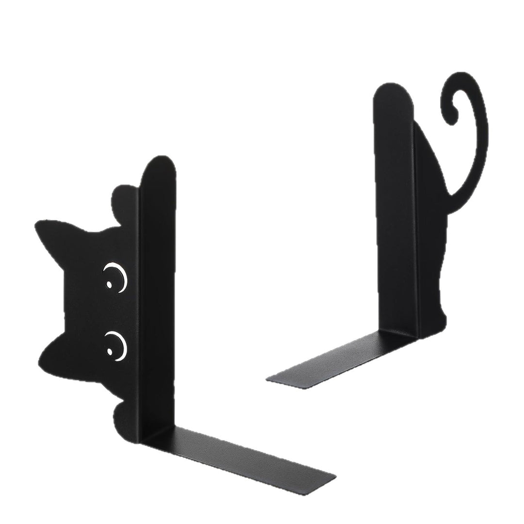 Cat-Shaped Bookend Set