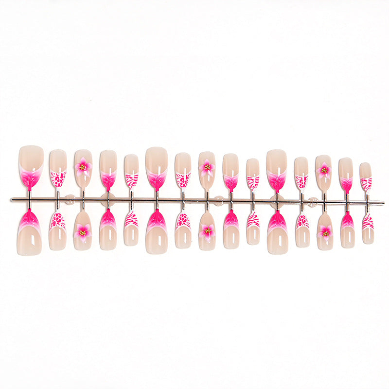 Nail Art Set with Floral Design and Glitter Details Kalsten