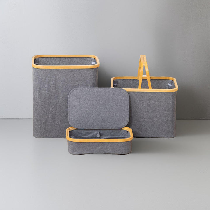 Multifunctional laundry storage box with bamboo lid Kalsten