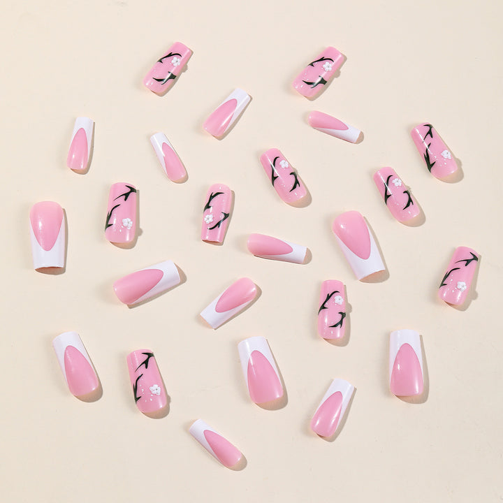 Artistic Floral Acrylic Nail Set Kalsten