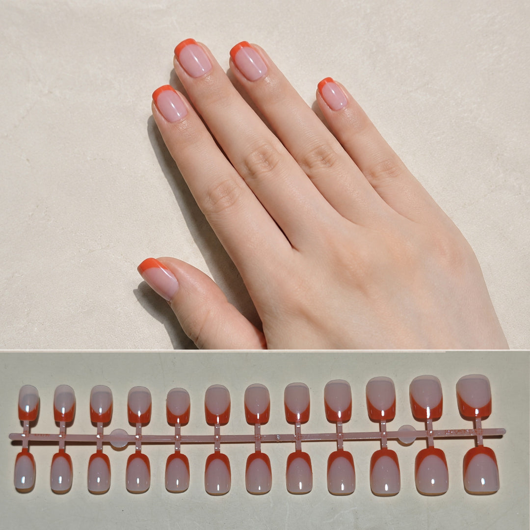 Chic French Tip Press-On Nail Art Set Kalsten