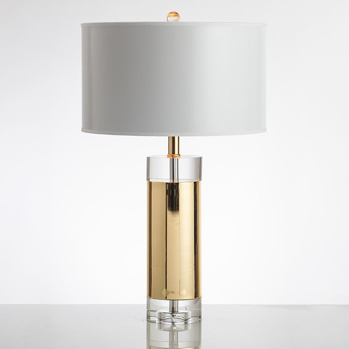 Elegant Glass Table Lamp with Modern Accents