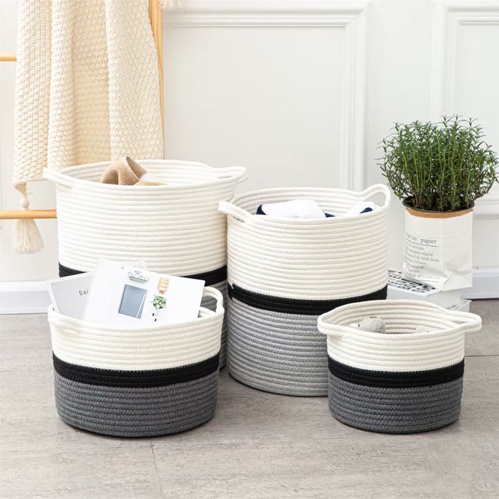Handcrafted Natural Fiber Storage Basket