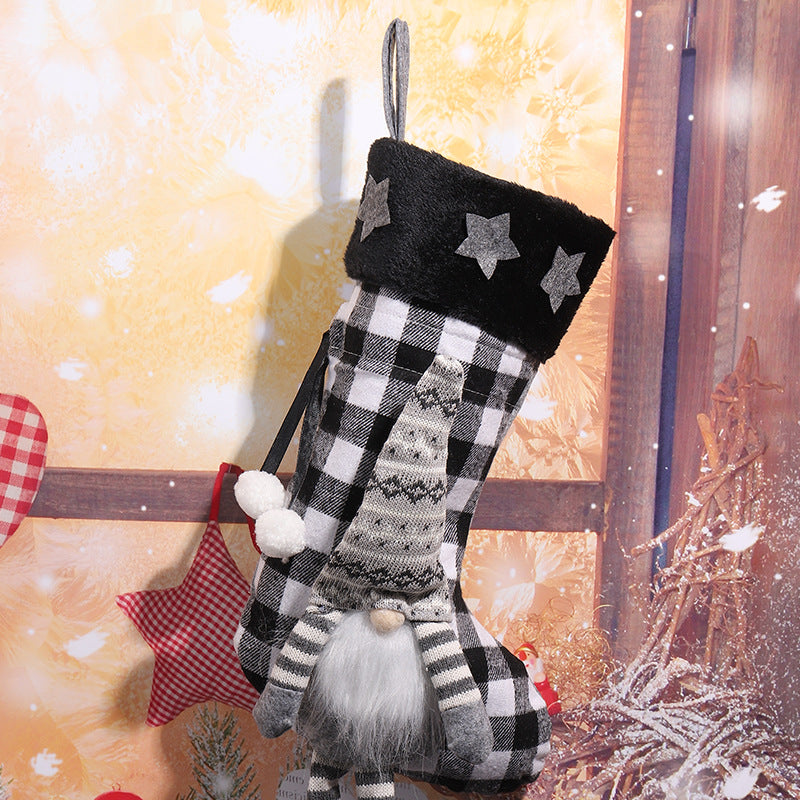 Cute Christmas stocking with gnome motif Kalsten