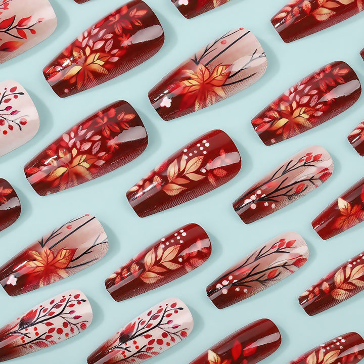 Artificial nails with floral design Kalsten