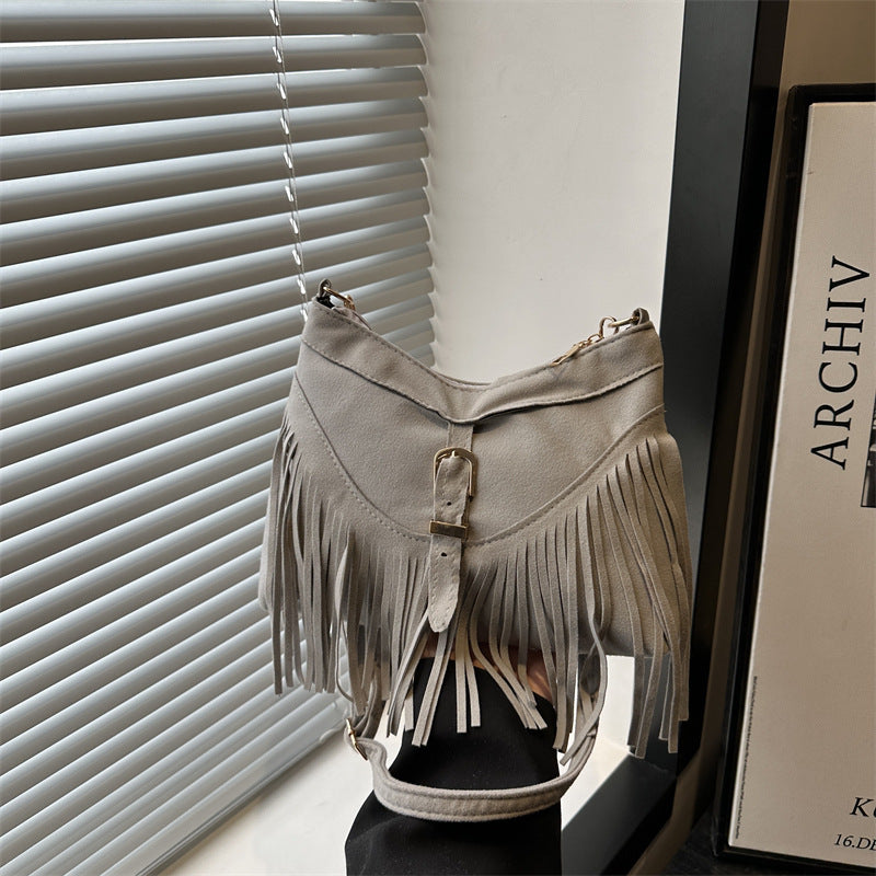 Fringed Suede Handbag
