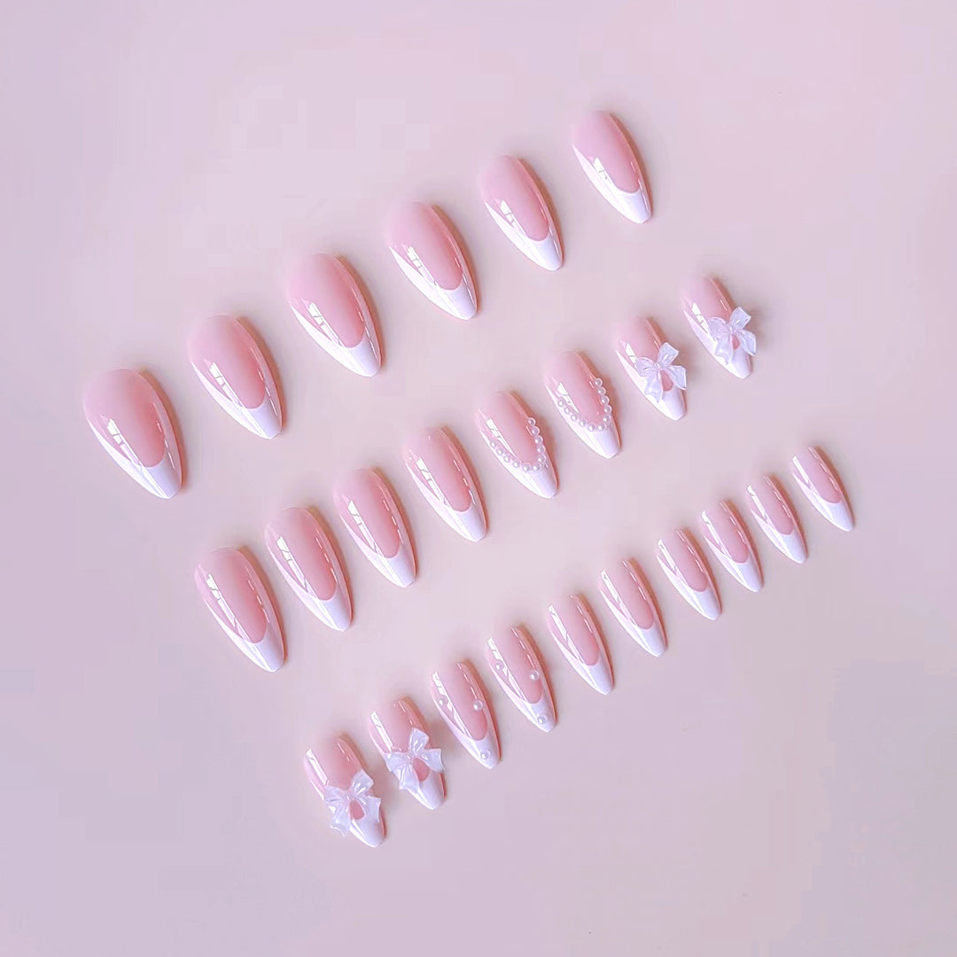 Nail art set with elegant tips and floral accents Kalsten