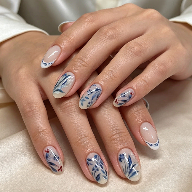 Artistic Floral Acrylic Nail Art Enhancements Kalsten