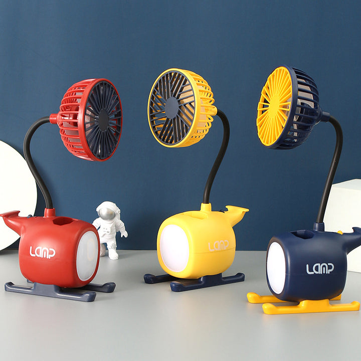Women's multifunctional table fan with LED lighting and flexible arm Kalsten