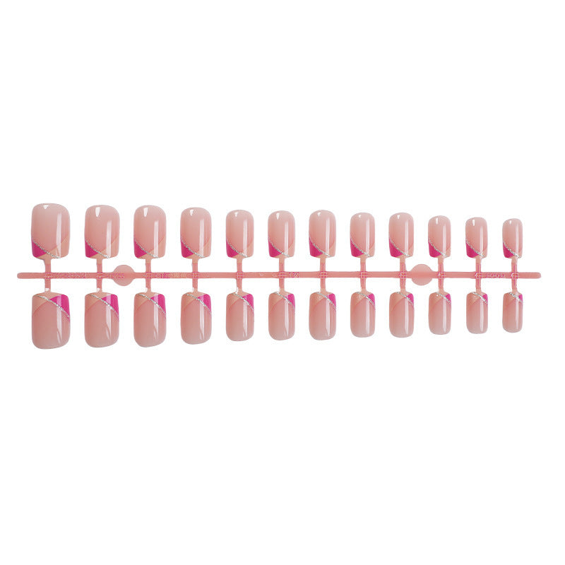 Artificial nail set with elegant gradient and glitter details Kalsten