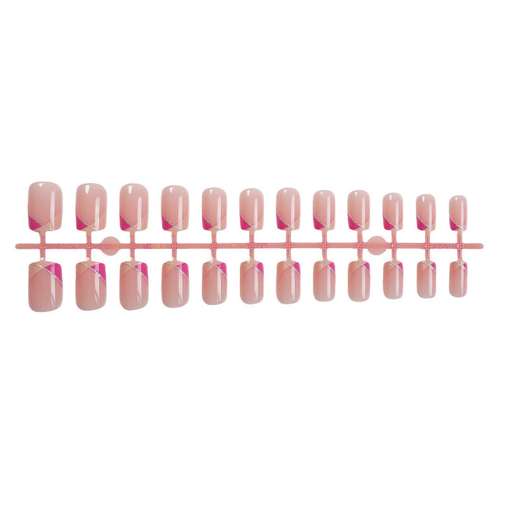 Artificial nail set with elegant gradient and glitter details Kalsten