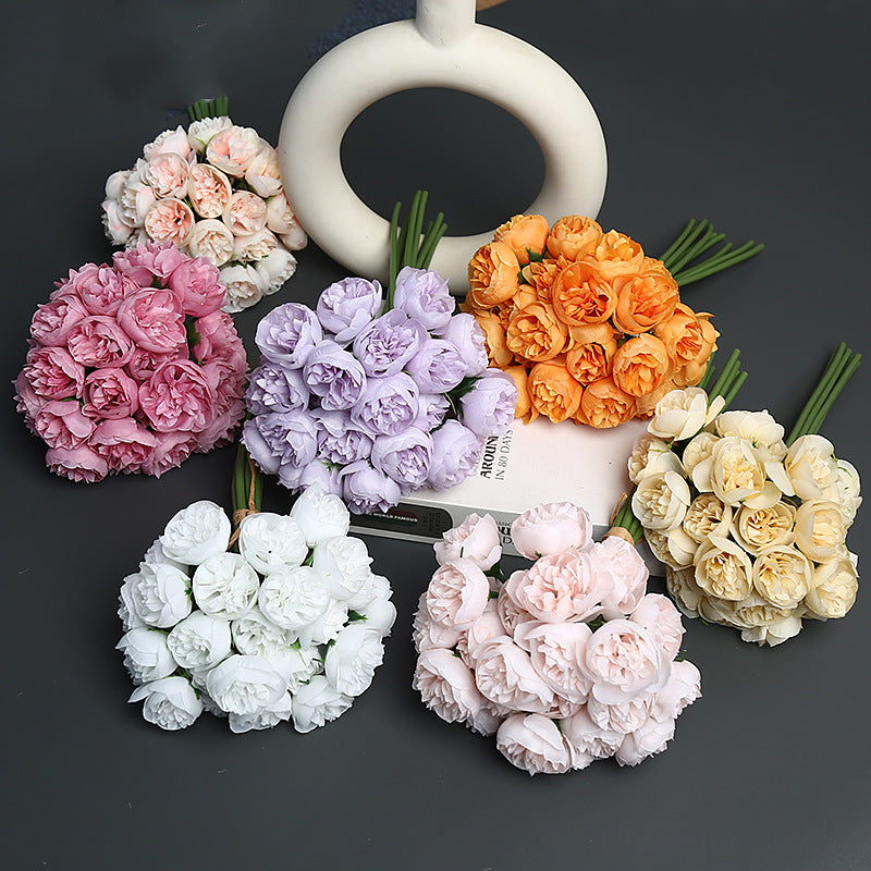 Realistic Faux Flower Bouquet