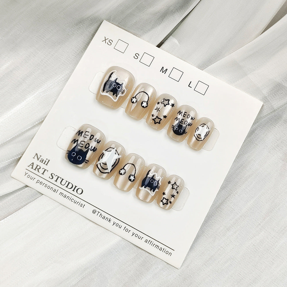 Glamorous Artificial Nails with Shimmering Design Kalsten
