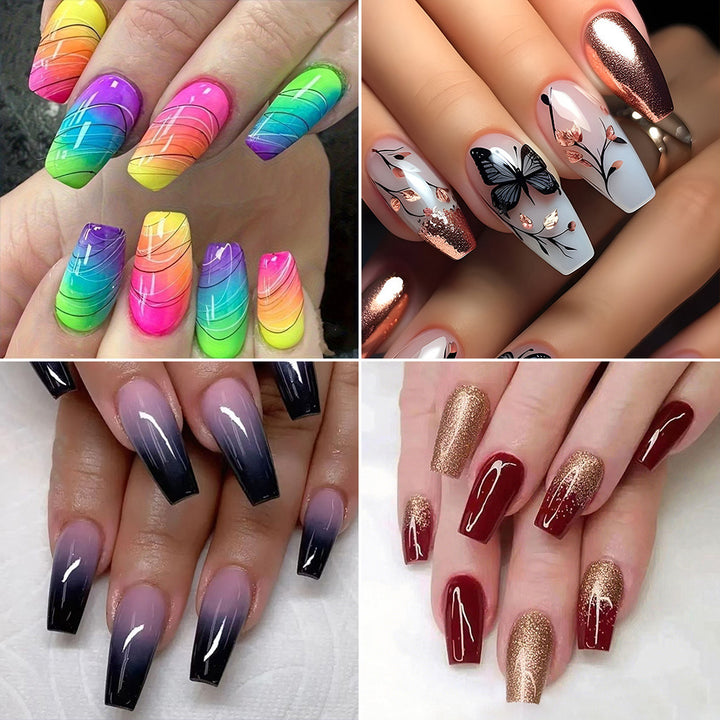 Nail set with elegant glitter design Kalsten