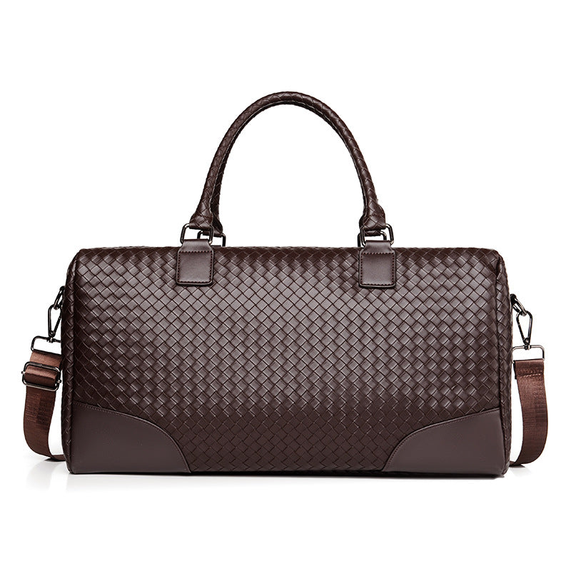 Premium Woven Leather Weekender Bag Kalsten