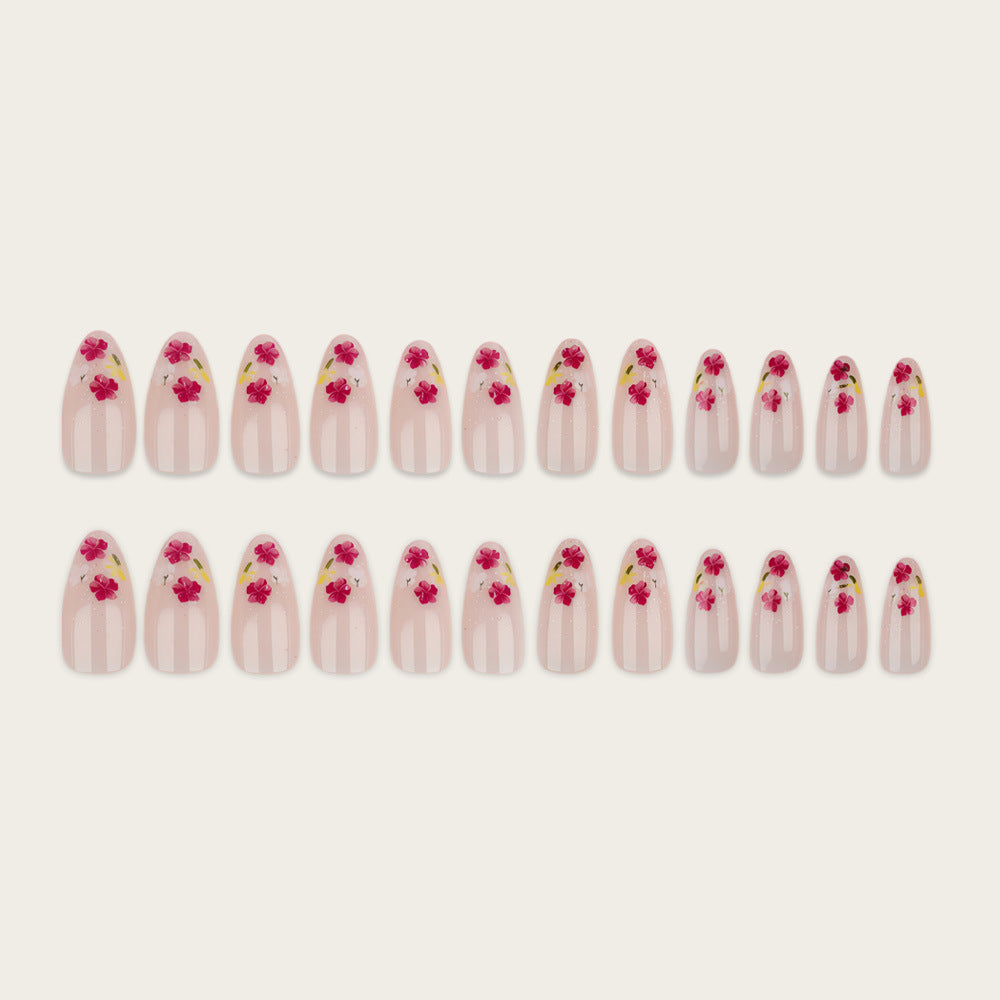 Elegant artificial nails with floral decorations Kalsten