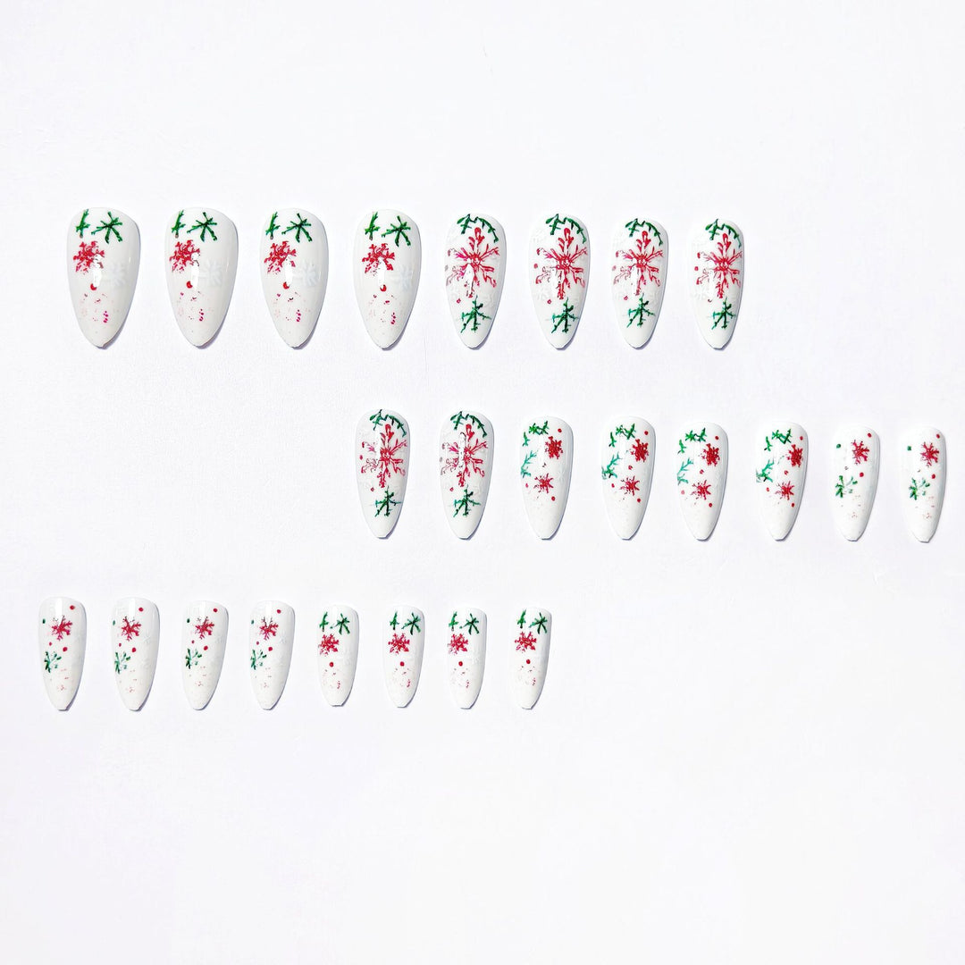 Artificial nails with winter snowflake and Christmas motif Kalsten