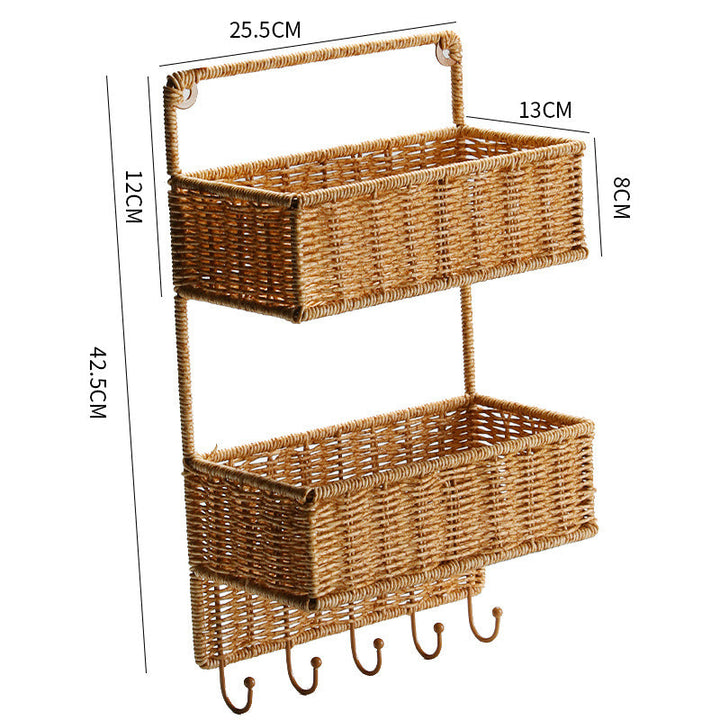 Two-Tiered Handwoven Storage Basket Kalsten