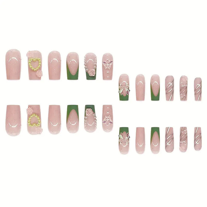 Decorative Acrylic Floral Press-On Nail Art Kalsten