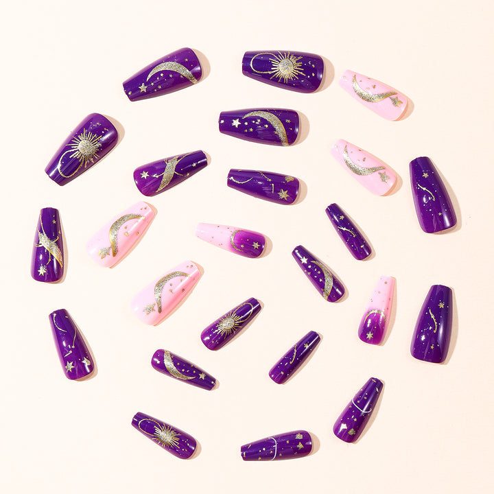Celestial-Themed 3D Nail Art Extensions Kalsten