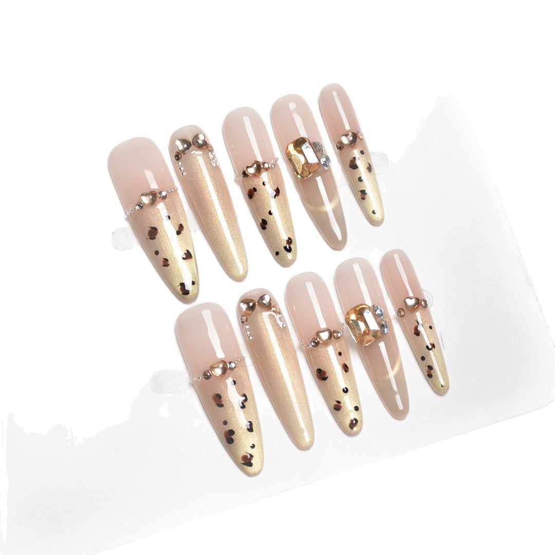 Decorative Crystal-Embellished Press-On Nails Kalsten